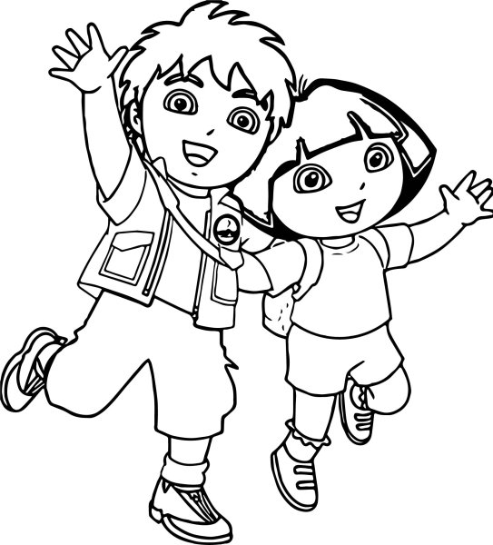 Даша путешественница раскраска Диего