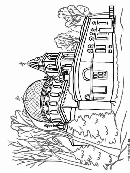 Россия рисунок раскраска