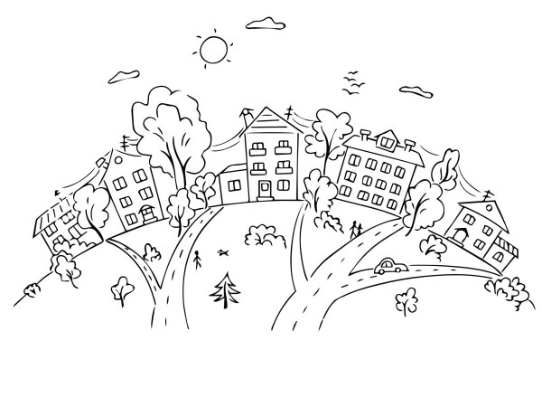 Раскраска любимый город