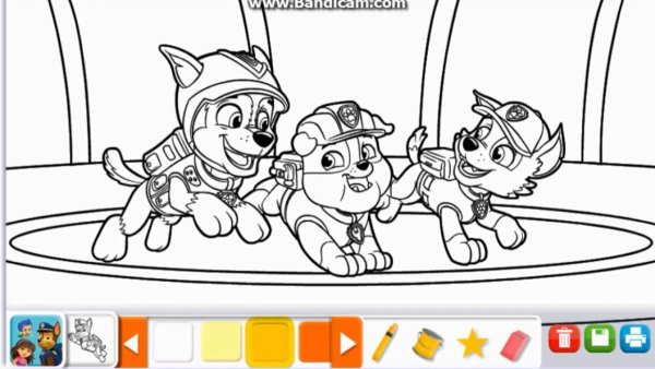 Щенячий патруль Дино миссия раскраска