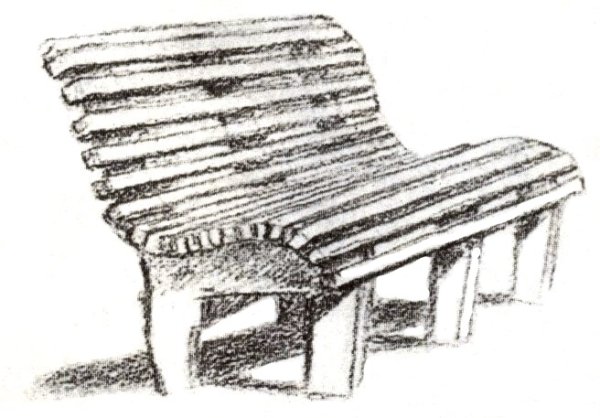 Волшебное слово Осеева скамейка пустая рисунок для раскраски