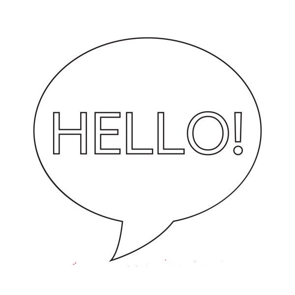 Слово hello раскраска