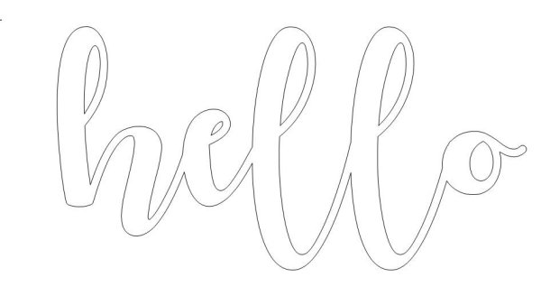 Слово hello раскраска