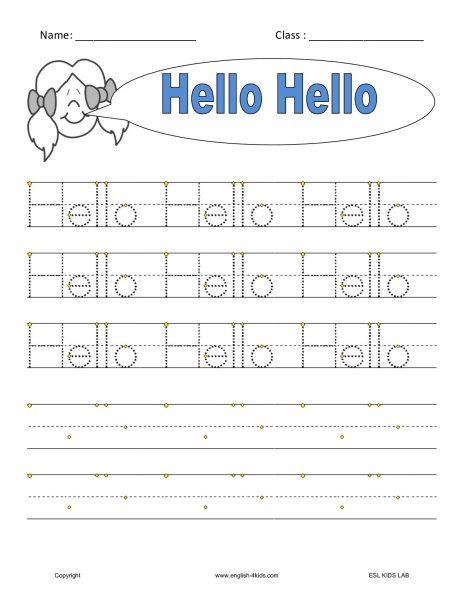 Английский для детей Worksheets for Kids