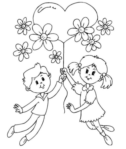 Раскраска ко Дню матери