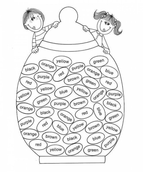 Цвета на английском для детей задания