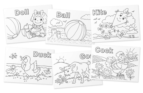 Раскраски с английскими словами