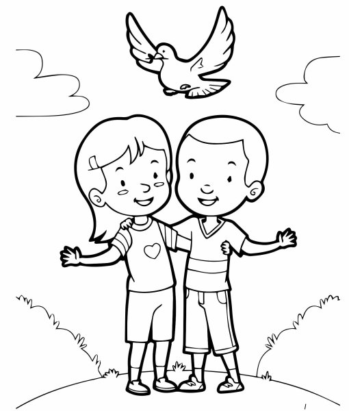 Раскраска Дружба