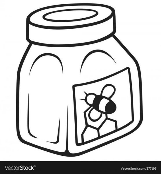 Мед раскраска для детей