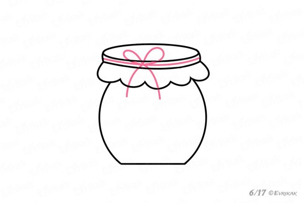 Банка с вареньем раскраска для детей