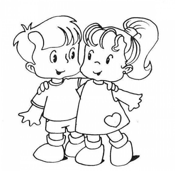 Раскраски на тему Дружба