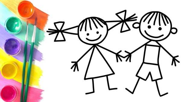 Дети раскраска для детей