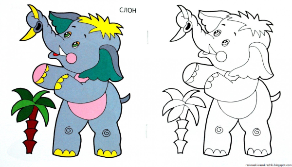 Цветные раскраски для малышей