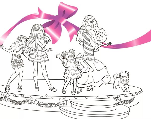 Раскраска. Барби