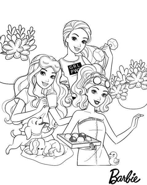 Фото Барби раскраска