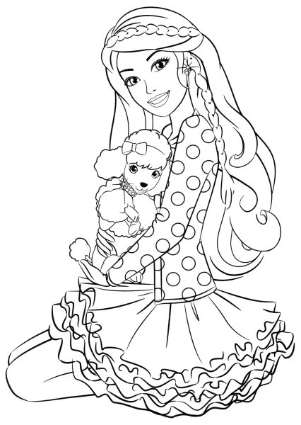 Раскраска. Барби