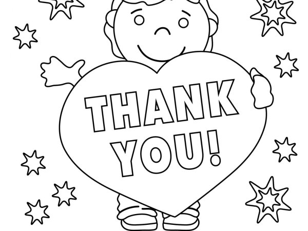 Спасибо раскраска для детей
