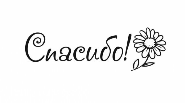 Благодарность надпись