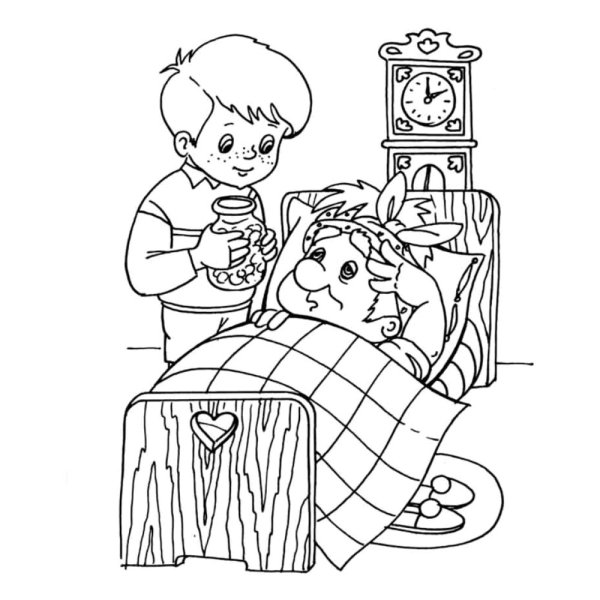 Малыш и Карлсон. Раскраска