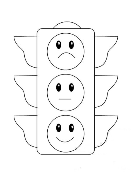 Трафарет светофора для детей