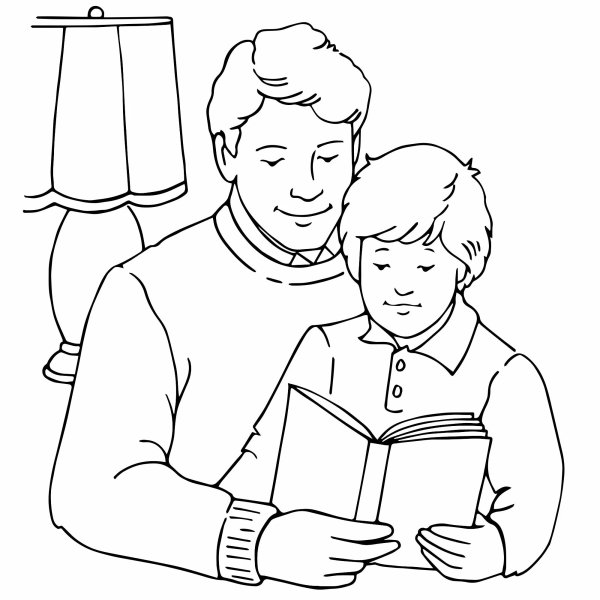 Папа раскраска для детей