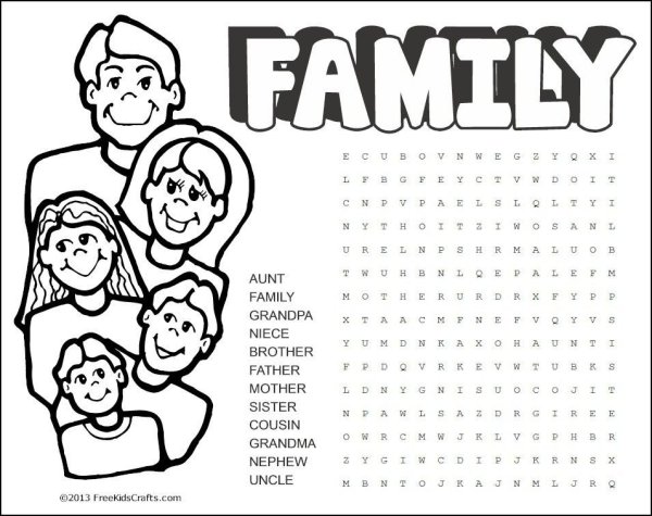 Семья на английском задания