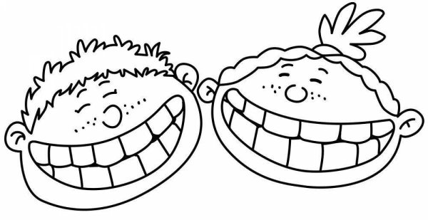 Улыбка раскраска