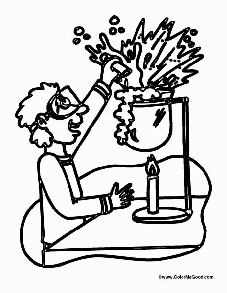 Раскраска химические опыты