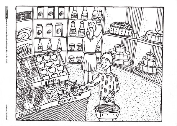 Раскраска магазин