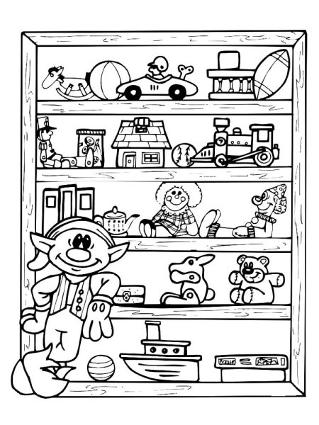 Раскраска магазин игрушек