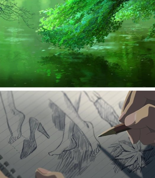 Сад изящных слов аниме