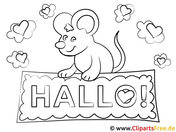 Слово hello для раскраски для детей