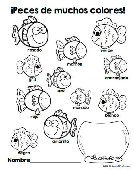 Раскраска испанский цвета