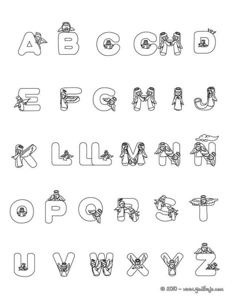 Испанский алфавит раскраска для детей