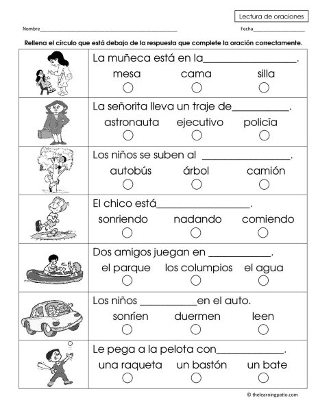 Испанский для детей задания