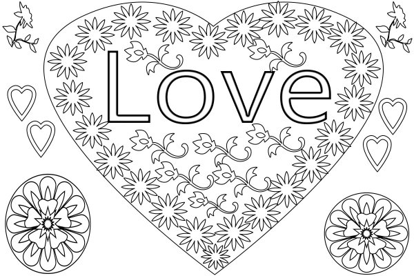 Раскраска Love