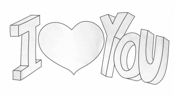 Рисунки для срисовки лёгкие Лове