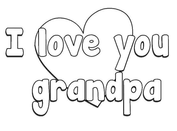 Раскраска люблю тебя
