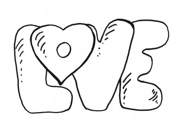 Раскраска сердечко