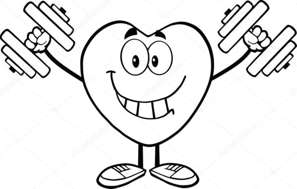 Здоровый образ жизни рисунок черно белый