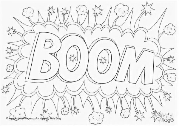 Раскраска Boom