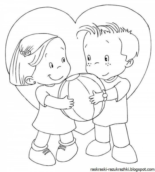Раскраски на тему Дружба