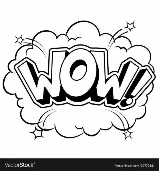 Комиксные надписи чёрно белые