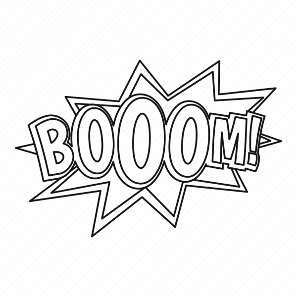 Раскраска Boom