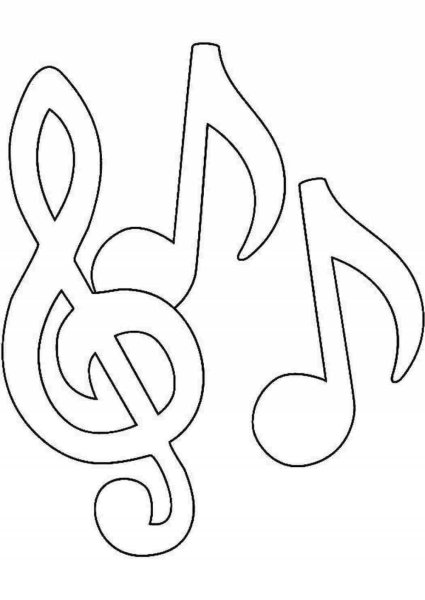 Трафареты музыкальных инструментов