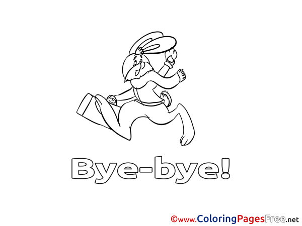 Раскраска слово Goodbye