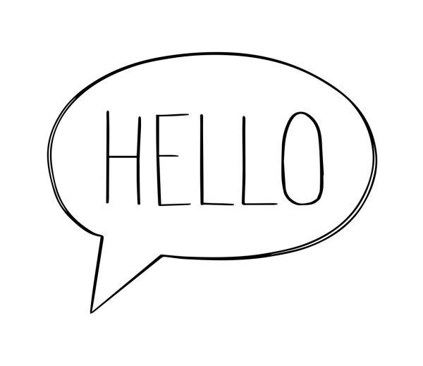 Hello на прозрачном фоне