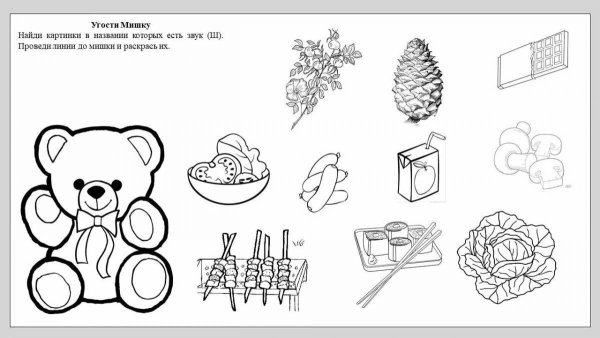 Задания на дифференциацию звуков с-ш для дошкольников