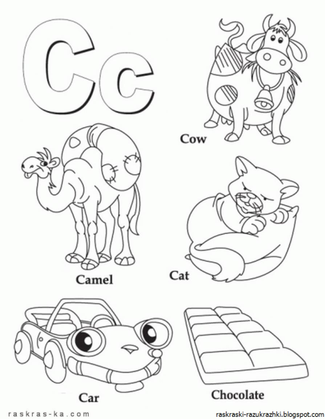 Английский алфавит расскраск