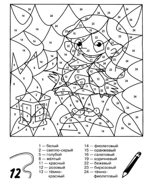 Раскраска по номерам